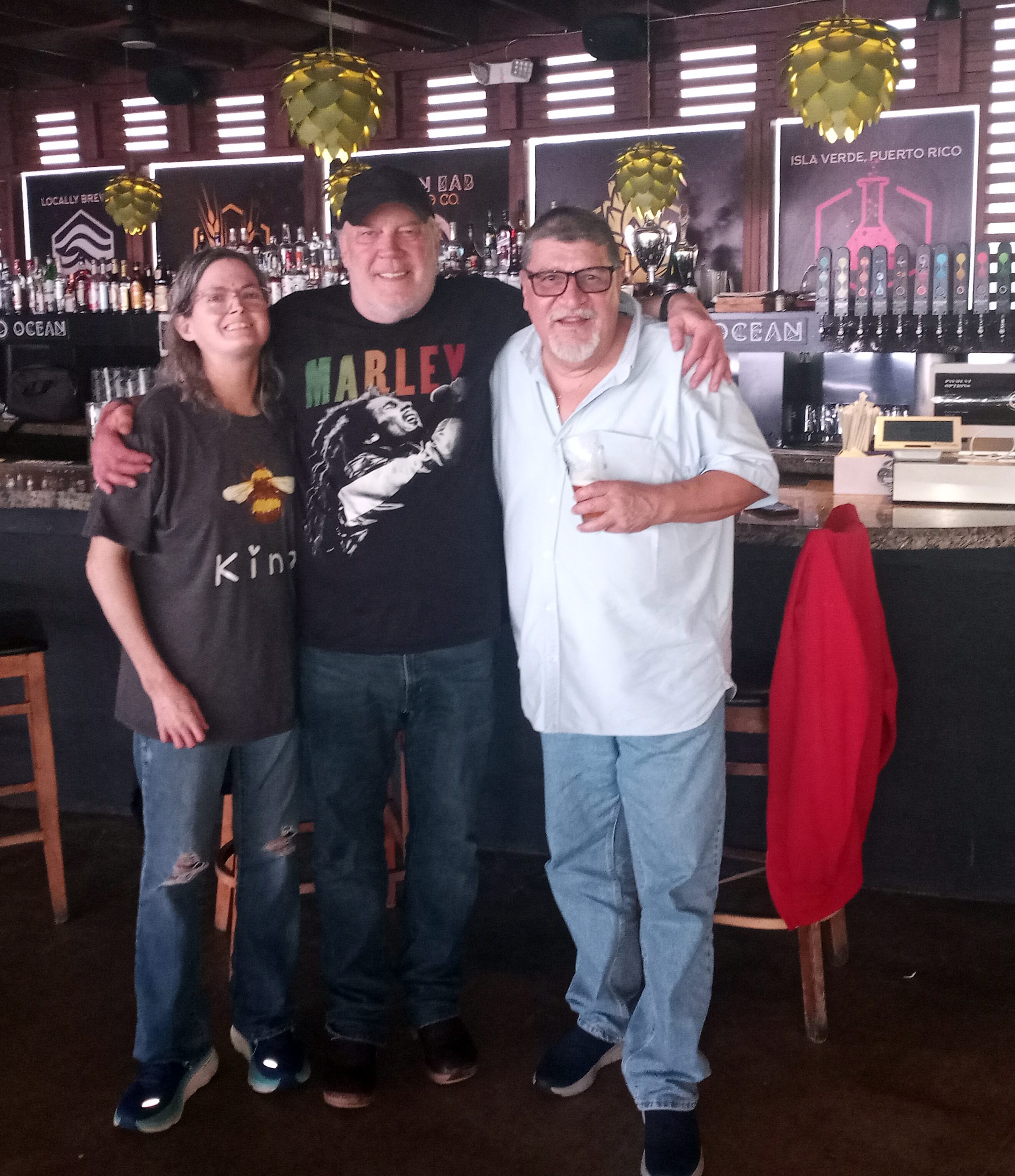 Laura and Rick Suarez at Ocean Lab Brewing in Puerto Rico