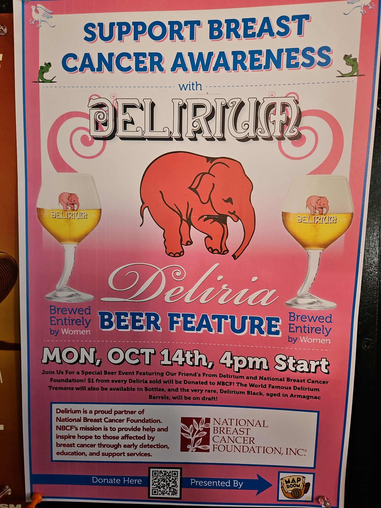 Support Breast Cancer Awareness, featuring Deleriium on October 14th, 2024